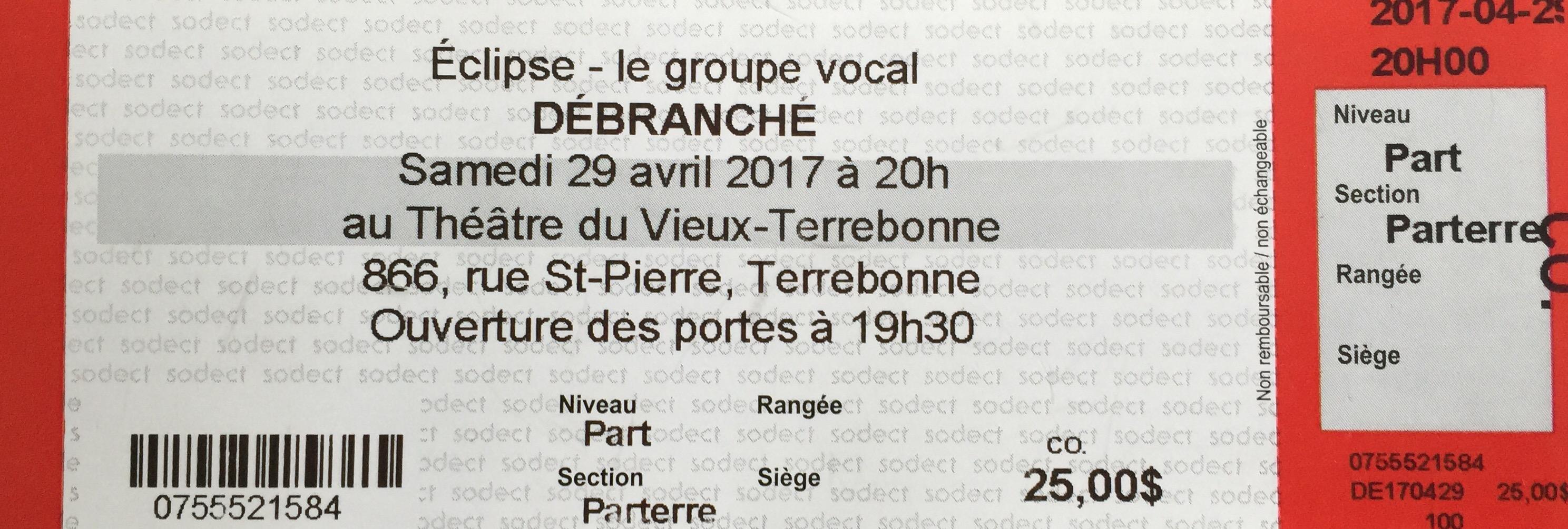 Vente De Billet De Concert Entre Particulier La boutique virtuelle d'Éclipse - le groupe vocal